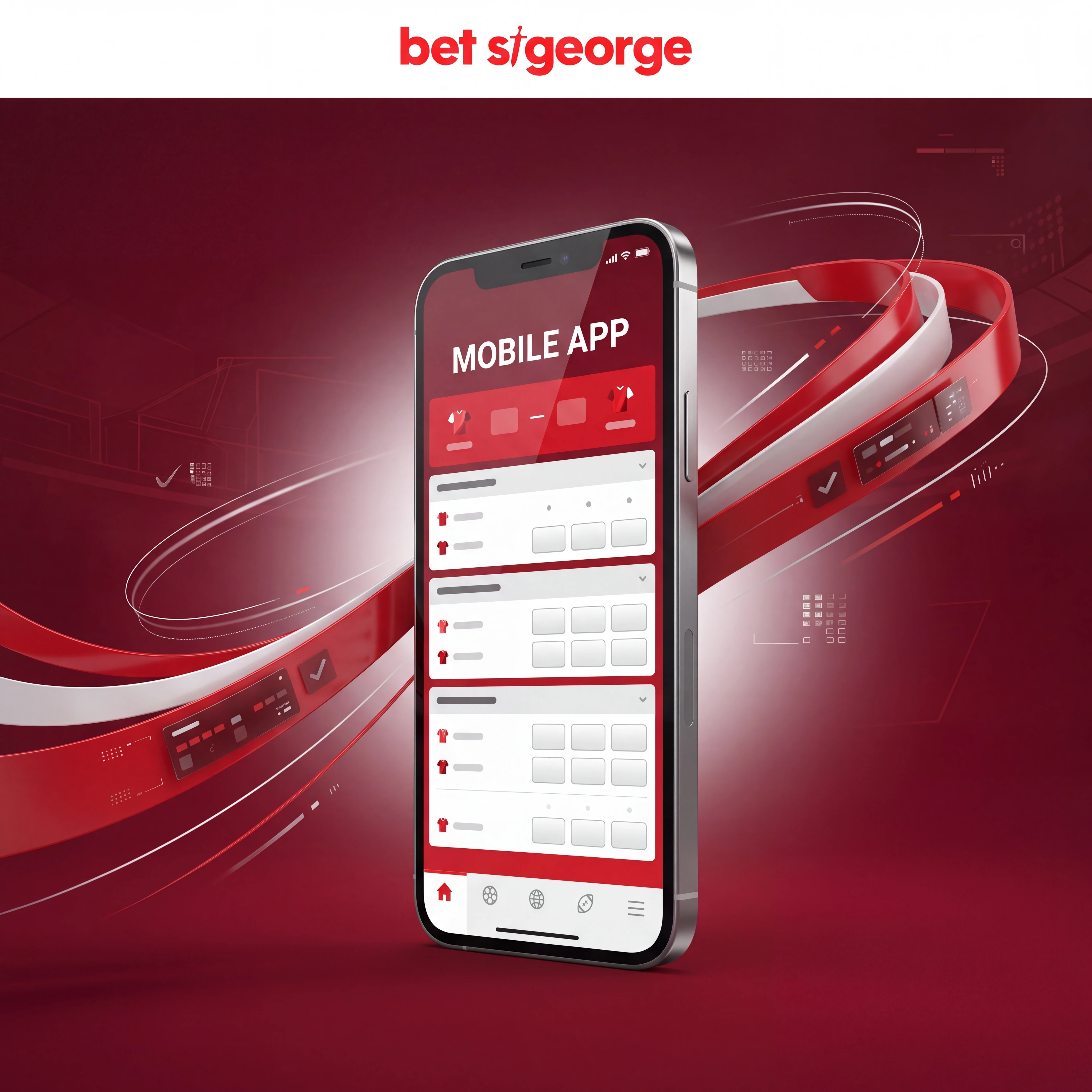 Bet St George mobile sports interface artwork